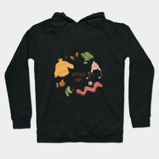 Let's get cozy, cute winter illustration Hoodie